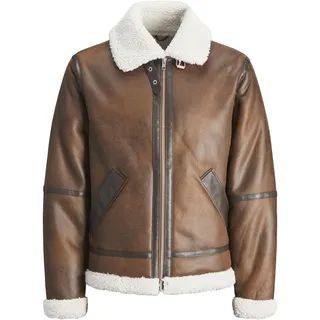 JACK & JONES JORCOLE Aviator Jacket Chocolate Brown M
