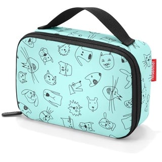 Reisenthel thermocase kids Cats and Dogs mint – Kleine Kühltasche für Kosmetik, Medikamente, Snacks u. v. m. – Aus wasserabweisendem Material