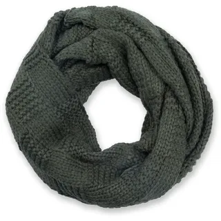 styleBREAKER Strickschal "Feinstrick Loop mit Patentmuster" 1 Stk., oliv, grün