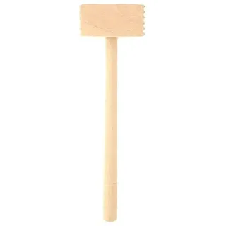 Teemando® Fleischkopfer aus Holz, Stabiler Fleischhammer, mit wenig Kraftaufwand für zartes Fleisch