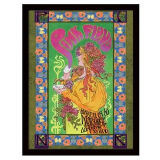 Pyramid International Pink Floyd Poster, gerahmt, Konzert-Poster, Sammler-Edition ('66 Gig Design), 30 x 40 cm