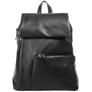 Cluty Cityrucksack Leder Schwarz