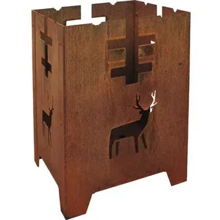 Feuersäule Palatino Hubertus aus Cortenstahl