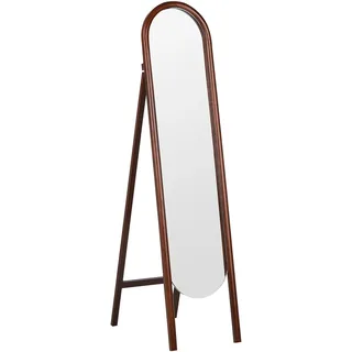 Beliani Standspiegel 30 x 150 cm Dunkelbraun