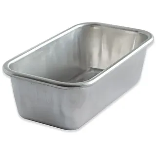 Nordic Ware Naturals 0,5 kg Kastenform aus natürlichem Aluminium mit überlegener Wärmeleitfähigkeit, Premium-Backform, hergestellt in den USA, Silber