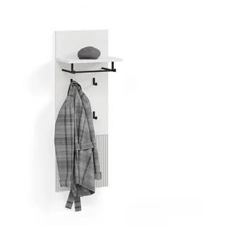 Livinity® Wandgarderobe Aterno Weiß 43 x 120 cm , Holzwerkstoff , Rechteckig , 43x120x27 cm , Garderobe, Garderoben-Sets & Garderoben-Serien, Garderoben-Sets