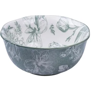 Villa d'Este Home Tivoli 3er Set Schale Porzellan Blumendekor grün Fleurette