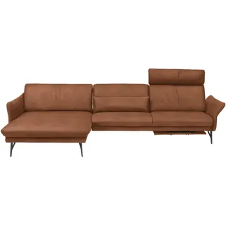 Himolla Ecksofa , Braun , Textil , Uni , Ottomane links, L-Form , 330x174 cm , Blauer Engel, Goldenes M, Emas , Typenauswahl, Lederauswahl, Stoffauswahl, Hocker erhältlich, Rücken echt , Wohnzimmer, Sofas & Couches, Wohnlandschaften, Ecksofas