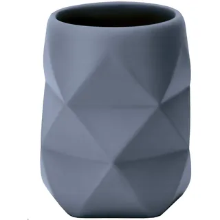 KLEINE WOLKE Zahnputzbecher Crackle Polyresin Blau