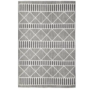 Tom Tailor Funky Outdoor Geometric Teppich 120 x 180 cm Schwarz