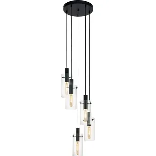 EGLO Montefino 5-flg. 35 cm schwarz transparent