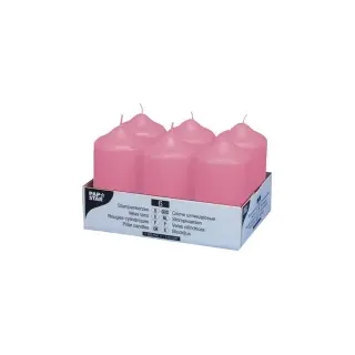 Papstar Stumpenkerze 12 cm altrosa 6 St.