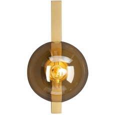 XXXLutz WANDLEUCHTE Bernsteinfarben, Goldfarben - 14x16.5x28 cm