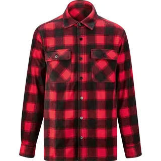 Fleece-Hemd Rot-Schwarz Kariert Größe XXL