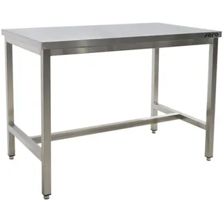 Saro Arbeitstisch 800x600x850mm ohne Grundboden aus Edelstahl