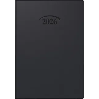 Brunnen Taschenkalender Mod. 712 2026 | A7, Kunststoff, schwarz