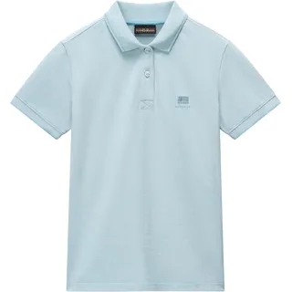 Poloshirt NAPAPIJRI, Herren, Gr. L, blau, Piqué, Obermaterial: 100% Baumwolle, unifarben, regular fit normal, Rundhals, eingesetzt angesetztes Bündchen, Shirts Poloshirt, Mit Rundhalsausschnitt