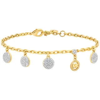 Michael Kors Damen Armband Messing Gold/Weiß Zirkonia 8631931 Größe 19 cm