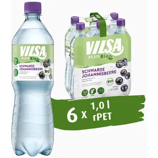 VILSA PLUS Bio Schwarze Johannisbeere, 6 x 1,00 l rPET