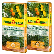 Floragard Zitrus-und Mediterranpflanzenerde 2x40 Liter - 80 Liter