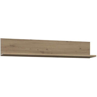 FORTE Arkina Wandregal, Holzwerkstoff, Artisan Eiche, 139,7 x 25,8 x 24,6 cm