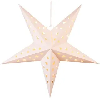 Papier-Weihnachtsstern 4Led 60X20Cm - Weiß