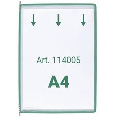 Bild 20 tarifold Sichttafeln DIN A4 grün, Öffnung oben