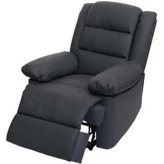 MCW Relaxsessel Kunstleder 87 x 101 x 150 cm Grau mit verstellbarer Rückenlehne
