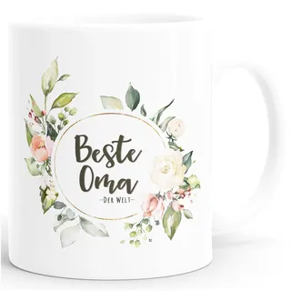 MoonWorks® Kaffee-Tasse Beste Oma der Welt Geschenk-Tasse weiß unisize