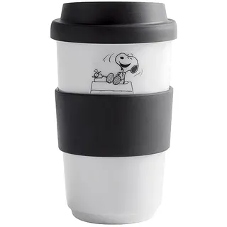 KAHLA 2DH195A44173CP Peanuts Becher 0,40 l Peanuts Joy | weißer to Go Becher mit Peanuts Motiv aus Porzellan
