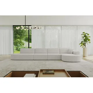 ALTDECOR Ecksofa in L-Form MARI-L3 - 413x171x79,5 cm Hellgrau - Corner Sofa Bett Eckcouch Couch Wohnlandschaft Cauchsofa - Hellgrau, Beige