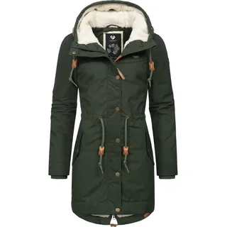 Winterjacke RAGWEAR "Winterjacke YM-Canny", Damen, Gr. M, grün (schwarz olive22), Obermaterial: 65% Polyester PES. 35% Baumwolle CO.  Obermaterial: Futter: 100% Polyester PES. 100% Polyester PES., Jacken Winterjacke