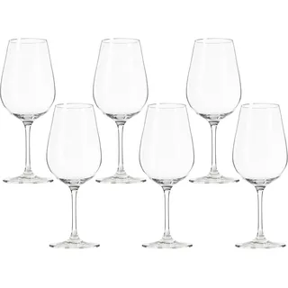 Leonardo Tivoli Rotwein-Glas, Rotwein-Kelch mit gezogenem Stiel, spülmaschinenfeste Wein-Gläser, 6er Set, 580 ml, 020964