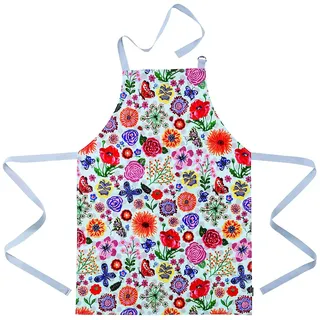 Nathalie Lété NL613G Pflegeleichte Schürze "Flower", blau
