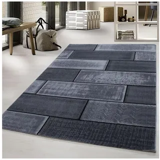 Ayyildiz Plus 8007 Webteppich 80 x 150 cm Grau/Schwarz