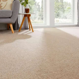 Andiamo Teppichboden »Bob, Feinschlinge, Made in Netherlands« rechteckig 4,5 mm Höhe meliert, Breite 200, 400 oder 500 cm, strapazierfähig & pflegeleicht, beige