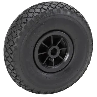 Metafranc Luftrad Ø 260 mm - PVC-Felge - Typ 3.00 - 4 - 150 kg Tragkraft - Gleitlager / Komplettrad mit Felge / Sackkarrenrad / Sackkarrenreifen / Ersatzrad / 810140 schwarz