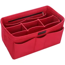 Ropch Taschenorganizer Filz Innentaschen für Handtaschen, Geldbeutel-Einsatz Reisetasche, Rot - XL