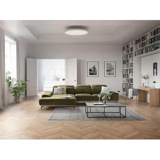 Musterring Wohnlandschaft "MR 2490 Ecksofa mit erstklassigem Sitzkomfort, Long-Life-Leder" Bronze-Fuß Sitzhöhe 46cm, wahlweise mit Funktionen, Maße 342 x 207 cm, camouflage, b