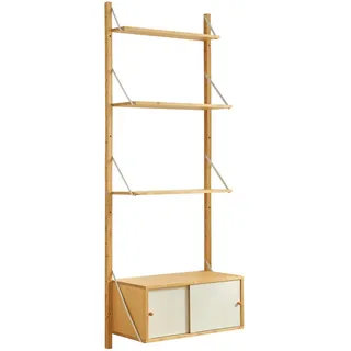 [en.casa] Wandregal 65 x 176 x 34 cm Beige