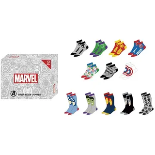 Cerda Group Avengers Adventskalender Geschenkbox Socken - Multicolor