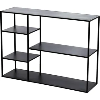 [en.casa] Standregal Isojoki 120 x 35 x 87,5 cm Schwarz