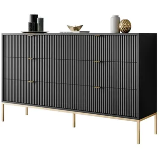 lookway Cortado 120 x 80 x 40 cm Gold / Schwarz