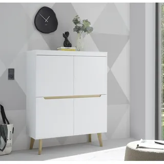 INOSIGN »Torge, Kommode, Schrank, Sideboard, Anrichte, Mehrzweckschrank«, (1 St.), abgeschrägte Füße, drei Farben, Scandi Design, 107 cm breit