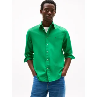Tommy Hilfiger Herren, Hemd »FLEX POPLIN SOLID Regular Fit SHIRT mit Button-down und Rückenfalte« unifarben, klassisch, regular fit, Baumwolle, Kragen Gr. XL