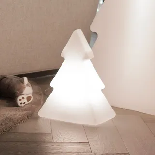 Newgarden LED Weihnachtsbaum Pinus 40cm Kunststoff 40,0 cm inkl. Fernbedienung weiß