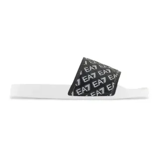 EA7 Unisex. 7X000109_AF15125 Flip Flops All Over Logo schwarz (46), Wohnung, Keine, Lässig, Strandbekleidung