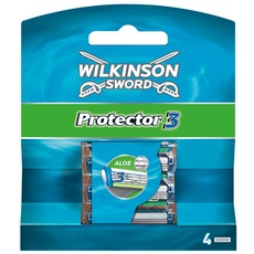 Wilkinson Sword Protector 3 Rasierklingen für Herren, 4 Klingen Rasierer, 4 Stück (1er Pack)