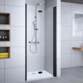 Breuer Elana Komfort Duschtür rechts 75 x 200 cm schwarz Sicherheitsglas