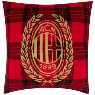 A.C. Milan Kissen Kariert, Offizielles Produkt, aus Polyester, 40x40 cm